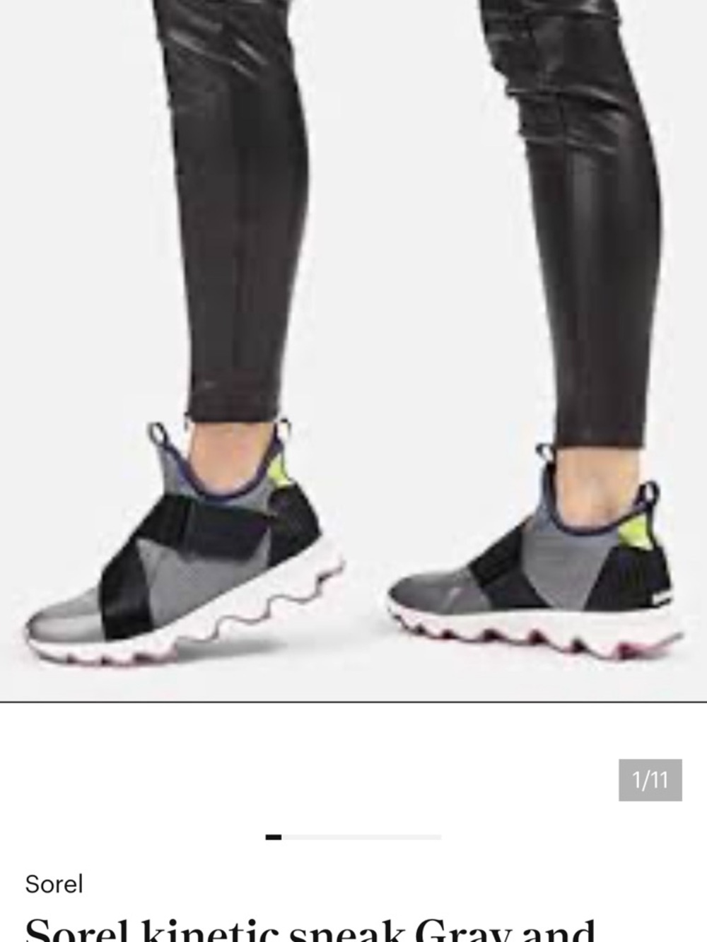 Sorel Slip-On Kinetic Sneakers - Black/White
